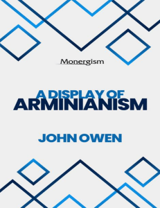 Display of Arminianism - John Owen