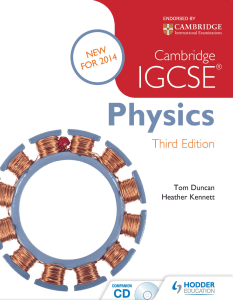Cambridge IGCSE Physics by Tom Duncan and Heather Kennett- 3rd Edition