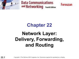 Lecture 07 - Network Layer Delivery, Forwarding, and Routing