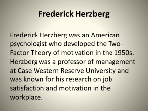 Herzberg's theory  and Expectancy theory of motivation  
