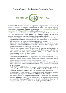 Online company registration pune - startupportal