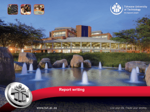 Lecture 9 Report writing