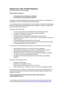 YouthCentral CoverLetter NoWorkExperience