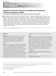 2 FPI (an Update) and Progressive Pulmonary Fibrosis in Adults An  Official ATS ERS JRS ALAT Clinical Practice Guideline