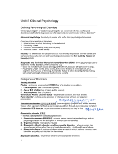 Unit8 Clinical Psychology  (2)