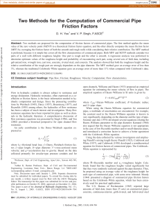 Two Methods for the Computation of Commercial Pipe Friction Factors