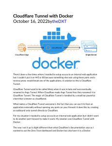 Cloudflare Tunnel with Docker