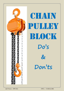 CHAIN PULLEY DO & DONT