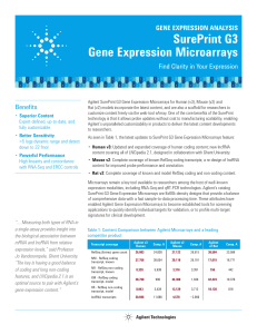 SurePrint V3 Microarrays DataSheet 5991-5943EN