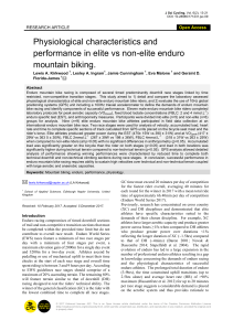 Kirkwood-Physiological characteristics and performance in elite enduro mountain biking--2017-Journal of Science and Cycling