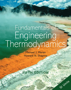 Fundamentals Of Engineering Thermodynamics 5Th Edition (Moran & Shapiro)