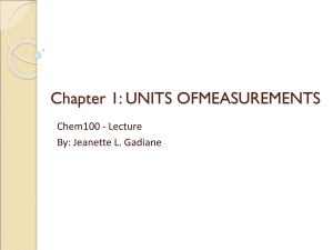 Chapter 1- Measurement (Chem 100) - Bridging