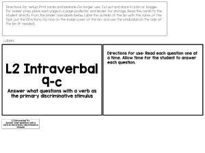 L2 Intraverbal 9-c