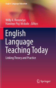 English Language Teaching Today - Linking Theory and Practice
