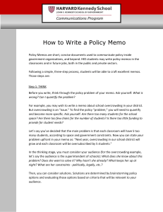 Harvard How to Write a Policy Memo
