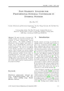 Fast Stability Analysis for Proportional-Integral Controller in Interval Systems