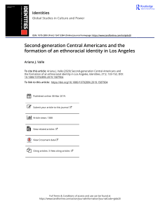 Second-generation Central Americans and the formation of an ethnoracial identity in Los Angeles