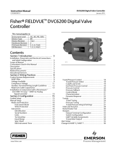 DATASHEET - EMERSON - FISHER, MODEL DVC-6200 