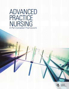Advanced Practice Nursing - A Pan-Canadian Framework