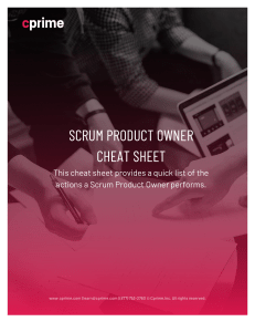 ProductOwner CheatSheet