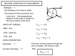  FORCES AND EQUILIBRIUM