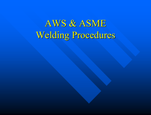   AWS & ASME WELDING PROCEDURE -WPS, PQR,ITP,TEST COUPEN