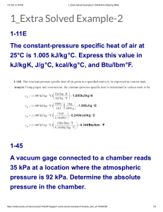 Thermodynamics - Chapter 1 Examples