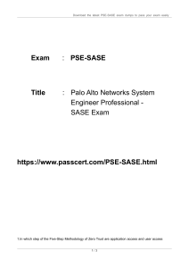 Palo Alto Networks PSE-SASE Updated Dumps 2023