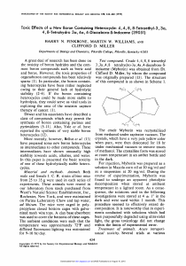 1975 Toxic Effects of a New Boron Containing Heterocycle