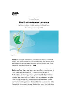 The Elusive Green Consumer