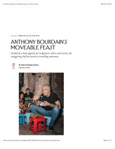 Anthony Bourdain’s Moveable Feast | The New Yorker