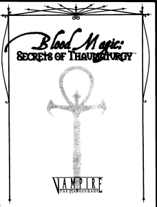 Blood Magic- Secrets of Thaumaturgy