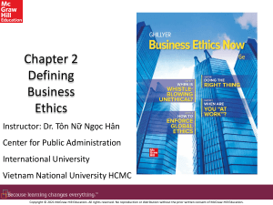 Lecture Note Chapter 2 Business Ethics