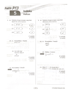 Form 3 Indices PT3
