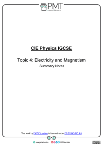 Summary Notes-Magnetism