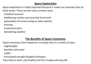 Space Exploration class notes