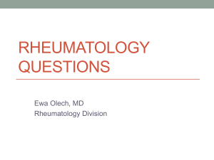 Rheumatology Questions - 7-23-15