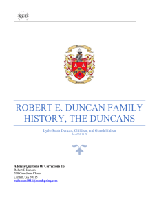 Duncan History From Lytle Duncan 1804