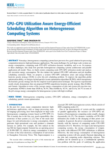 CPUGPU Utilization Aware Energy-Efficient Scheduling Algorithm on Heterogeneous Computing Systems