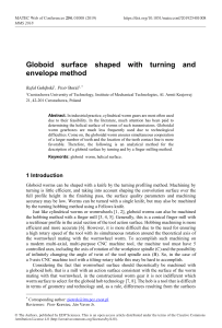 Globoid surface shaped with turning and envelope method