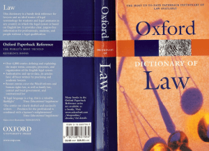 Oxford dictionary of law (martin elizabeth a)