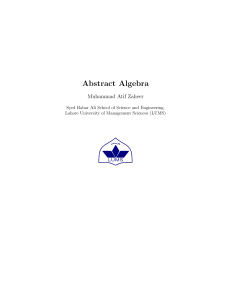 Abstract Algebra (8)