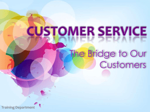 Customer Service 2 Module 1