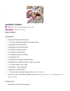 Lactation Cookies - How Sweet Eats