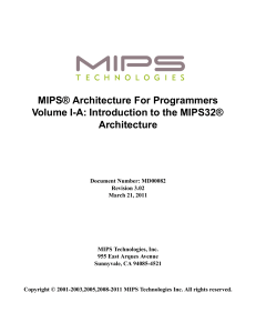 MIPS Architecture For Programmers Volume I-A Introduction to the MIPS32 Architecture.rev3.02