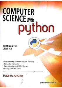 Computer science PYTHON book pdf for class 12
