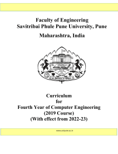 BE Computer Engineering Syllabus 2019 Course
