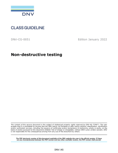 DNV-CG-0051-2022년 (Non-destructive testing)