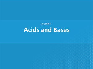 Lesson 1 - Acids and Bases (1)