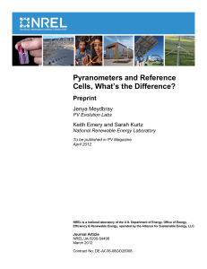 Pyranometers and Reference Cells differences